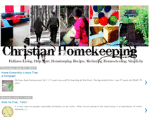 Tablet Screenshot of christianhomekeeping.com